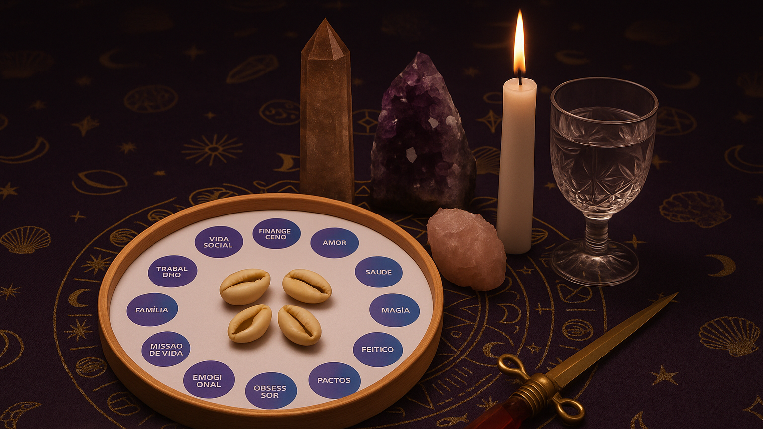 Jogo de búzios aberto